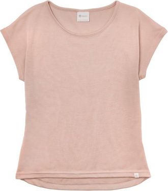Engel Shirt &uuml;berschnittene Schulter Merinoshirt f&uuml;r Damen | dustyrose