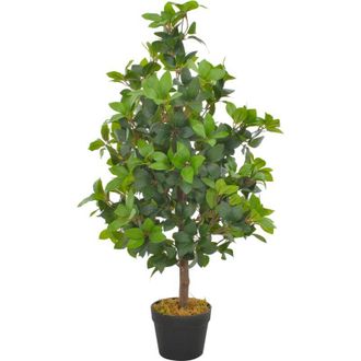 vidaXL Planta Artificial &Aacute;rbol De Laurel Con Macetero 90 Cm Verde Vidaxl