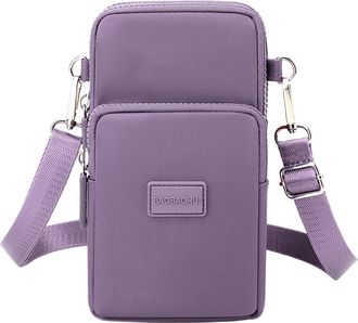 Generic Womens Fashion Phone Crossbody Shoulder Bag with Outdoor Storage Pouch for Daily and Secure Carry (Light Purple, One Size)
