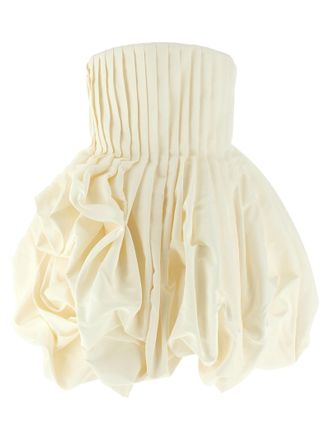 Carolina Herrera White Silk Short Womens Dress