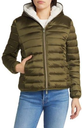 Save The Duck Elvira Water Resistant Hooded Puffer Jacket in Sherwood Green at Nordstrom Rack, Size 7(Xxl)