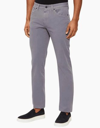 HUGO BOSS Mens H-Delaware5 Slim Fit Lightweight Blue/Grey Trousers
