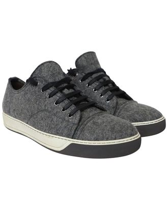 Lanvin Lanvin Womens Wool/Hair Dbb1 Felt Low-Top Sneaker (Authentic Pre-Loved)