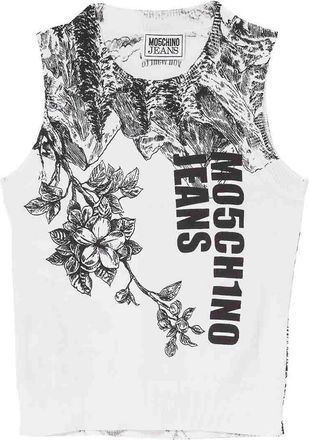Moschino Top Smanicato In Maglia