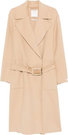 Sportmax Jas met ceintuur - Beige