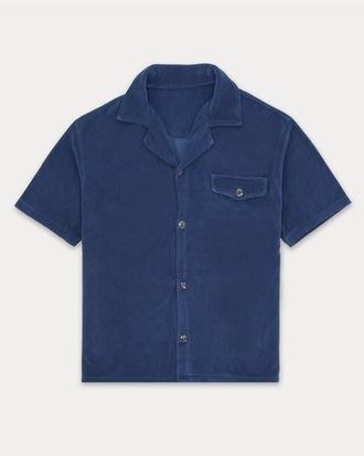 Fortela Arlo Terry polo in Indigo at Nordstrom, Size X-Large Eu