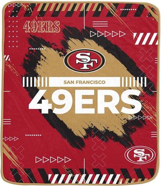 Pegasus Sports San Francisco 49Ers Nfl Team Modern Graphic Fleece Blanket