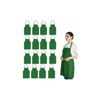 OEM Tablier - 85 X 70 Cm - Polyester 65% Coton 35% - 2 Poches Avant - Pour Cuisine Peinture Bricolage Restaurant - 16 Pi&egrave;ces