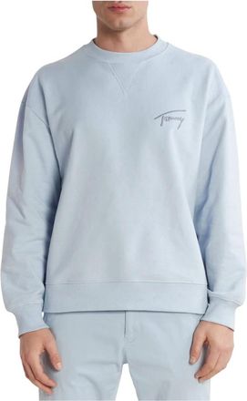 Tommy Hilfiger Hoodies & sweatvesten, Heren, Blauw, 3Xl, TJM RLX Signature Crew Ext