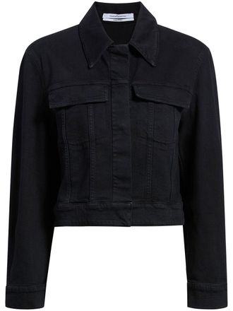 Another Tomorrow Giacca denim crop - Nero