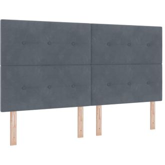 vidaXL Cama Tipo Box Spring Gris Oscuro 180 X 200 Cm Terciopelo Vidaxl