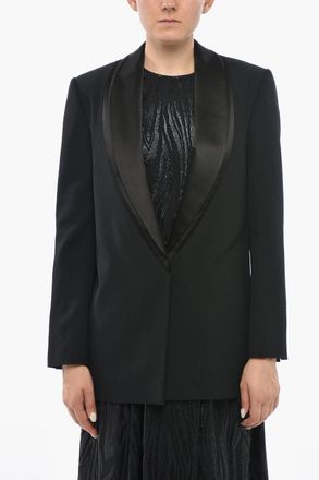 Stella McCartney Blazer Tuxedo in Twill con Collo Sciallato Stella McCartney
