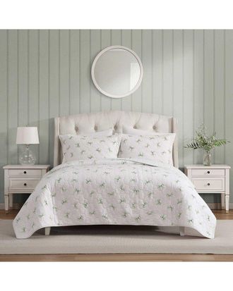 Laura Ashley Bouncy Bows 100% Printed Cotton Quilt Set