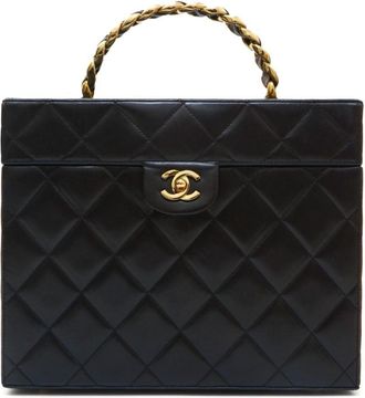 Chanel 1992-1994 diamond-quilted tote bag - women - Leather - One Size - Black