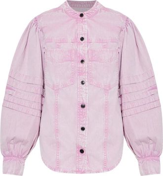 Isabel Marant Mileda Denim Shirt - Dames - Spijkeroverhemden - Roze - XS - Denim - Overhemden