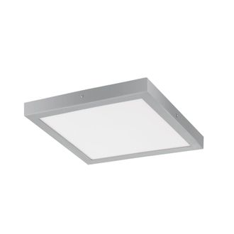 Loops Wall / Ceiling Light Silver 400mm Square Surface Mounted 25W LED 3000K in Metallics