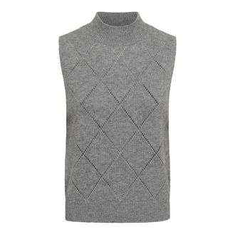 Saint Tropez Jersey de cuello alto - Knitwear - Mujer - Gris - 2XL