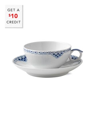 ROYAL COPENHAGEN 6.75Oz Princess Tea Cup & Saucerwith $10 Credit