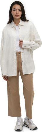 tentree West End Shirt in Undyed/double Stripe at Nordstrom, Size X-Small