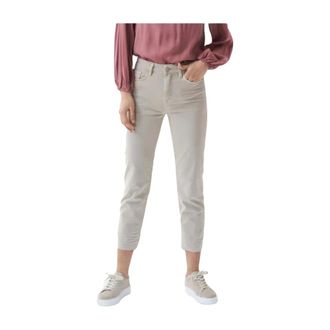 Salsa Cropped Broeken - Dames - Vrijetijds broeken - Beige - W26 L28 - Katoen - Broeken