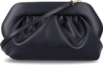 Themoir&egrave; Soft Gathered Leather Frame Clutch