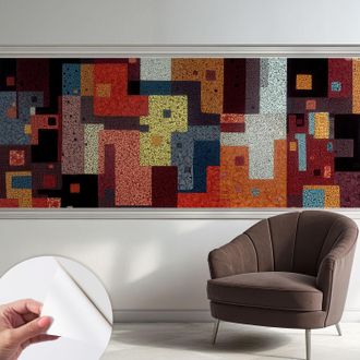 Tulup Fotomurale Adesivo Stickers - Murali Decorativo - Soggiorno Moderno - Effetto Realistico - Forme Colorate 250x104 Cm