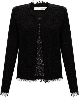 Iro Shavani Cardigan - Dames - Blazers - Zwart - S - Katoen - Jassen