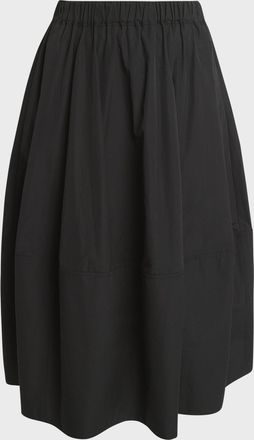 Co tton Midi Bubble Skirt