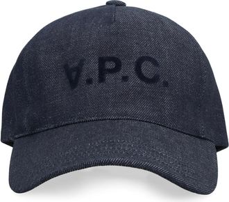 A.P.C. Logo Baseball Cap - Heren - Petten - Blauw - 56 CM - Katoen - Accessoires