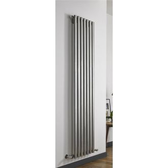 Clifton Stainless Vertical Double Panel Radiator 1800mm (H) x 450mm (W) in Metallics