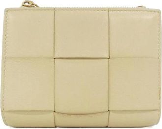Bottega Veneta Portafoglio Bifold in Pelle Pre-owned - - Pre-owned - Donna - Beige - ONE SIZE