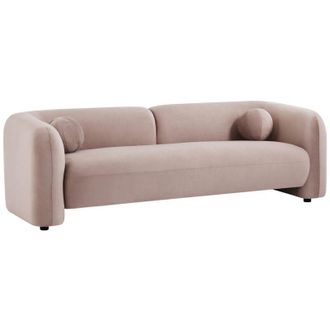 Vente-Unique Vente-unique - Divano 3 posti in Velluto Rosa - ovotas