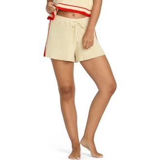Billabong Summery Nights Stripe Cotton Sweater Shorts in Whitecap at Nordstrom Rack, Size X-Large