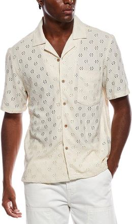 Civil Society Wake Relaxed Fit Diamond Pointell Button Front Shirt