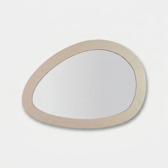 Les Tendances Espejo De Pared Moderno Con Forma 71x48 Cm Saturno - Gris Paloma