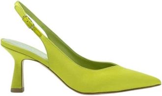 Lella Baldi Slingback Pump - Dames - Pumps - Groen - 39 EU - Satijn - Schoenen