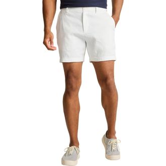 Tommy Bahama Beach Coast 7-Inch Flat Front Linen & Cotton Shorts in White at Nordstrom, Size 42