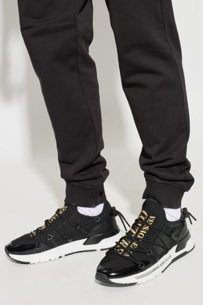Versace Jeans Couture Sports Shoes With Printed Logo, Mens, Black