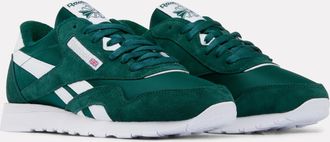 Reebok Classic Trainingsschuh REEBOK CLASSIC CLASSIC NYLON, Gr. 38,5, metalgr&uuml;n, ftwrwei&szlig;, metalgr&uuml;n, Leder, Synthetik, Textil, Schuhe Trainingsschuh