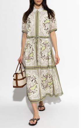 Tory Burch Patterned Dress, Womens, White