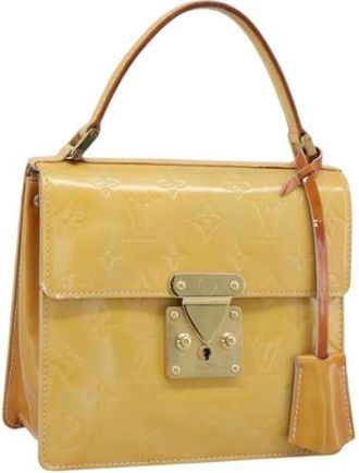 Louis Vuitton Tweedehands Canvas Louis Vuitton tassen - Dames - Vintage Handtas - Geel - ONE Size - Vintage
