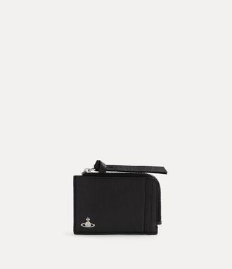 Vivienne Westwood Card Holder With Zip Supple Leather Black One Size Unisex