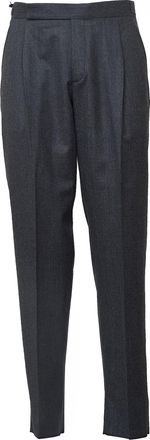 Caruso Single Pleat Wool Trousers