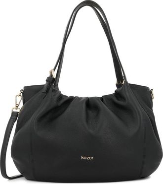 Kazar Zwarte zachte leren handtas - Dames - Schoudertassen - Zwart - ONE Size - Leer - Tassen
