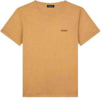 Dondup Katoenen T-shirt - Heren - T-shirts - Bruin - 2XL - Katoen - Tops