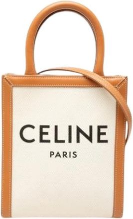 Celine Pre-owned Vertical Cabas Tote - Dames - Vintage Shopper - Bruin - ONE Size - Leer - Vintage