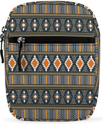 Generic Tribal African Kente Pattern Crossbody Bag Adjustable Satchel Cute Shoulder Bag Lightweight Sling Bags