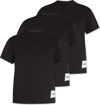 Jil Sander 3-Pack T-shirtset met korte mouwen - Dames - T-shirts - Zwart - XS - Katoen - Tops