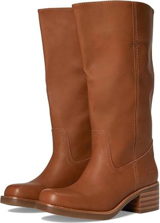 Frye and Co. Womens Frye and Co. Miranda 14 Boots Brown Leather Square Toe Mid Calf RHS7160