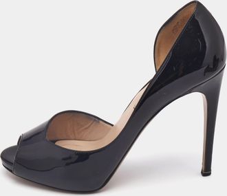 Nicholas Kirkwood Black Patent Leather Dorsay Pumps